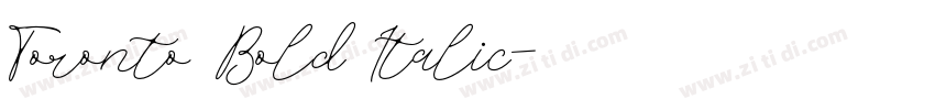 Toronto Bold Italic字体转换